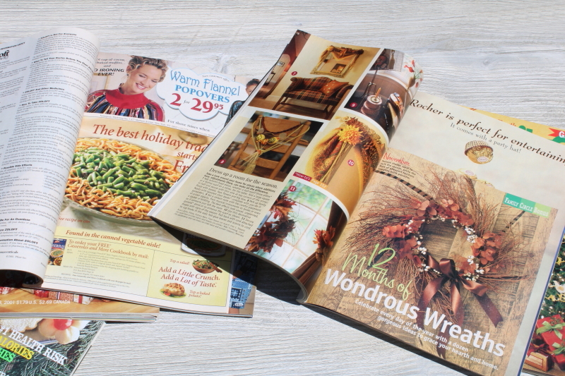 photo of vintage Y2K Woman's Day & Family Circle Christmas magazines lot, baking, holiday recipes, ads!  #3